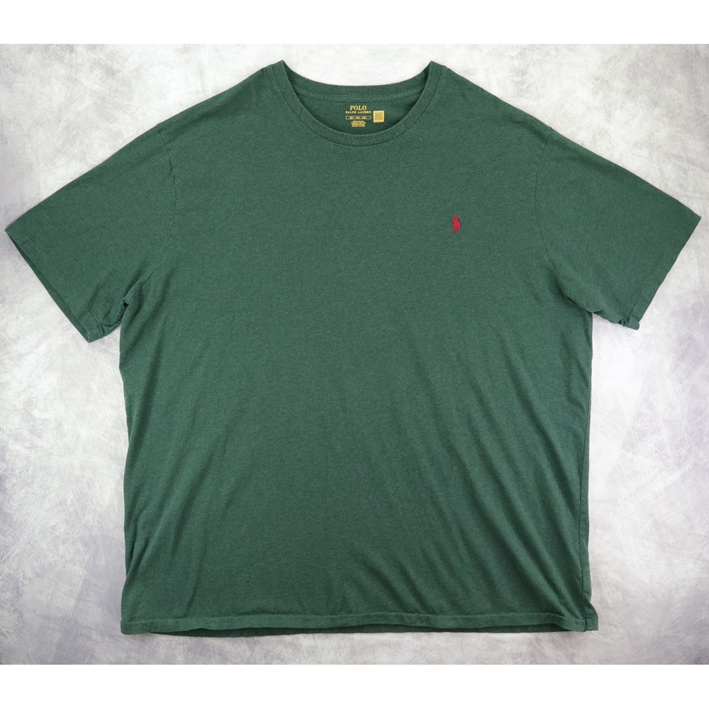 Polo Ralph Lauren T-Shirt Mens 4XLT Green Short Sleeve Pony Logo Tee
